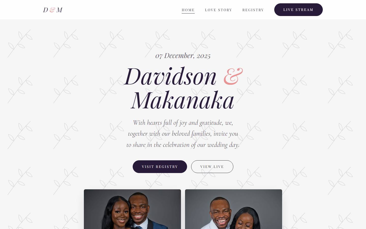 The Davidson & Makanaka website on a laptop