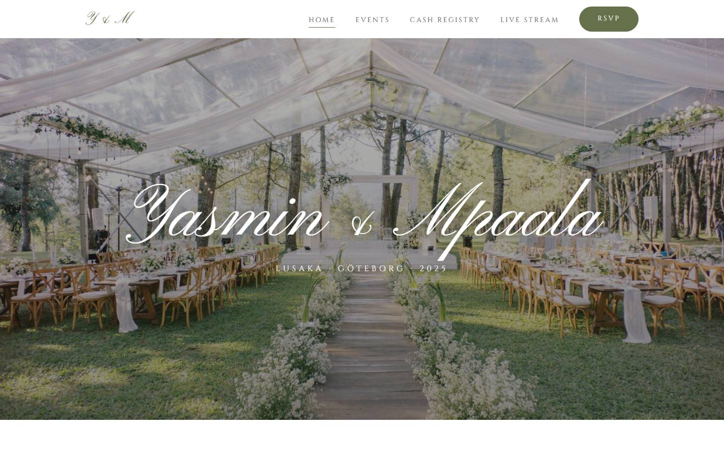 The Yasmin & Mpaala website on a laptop